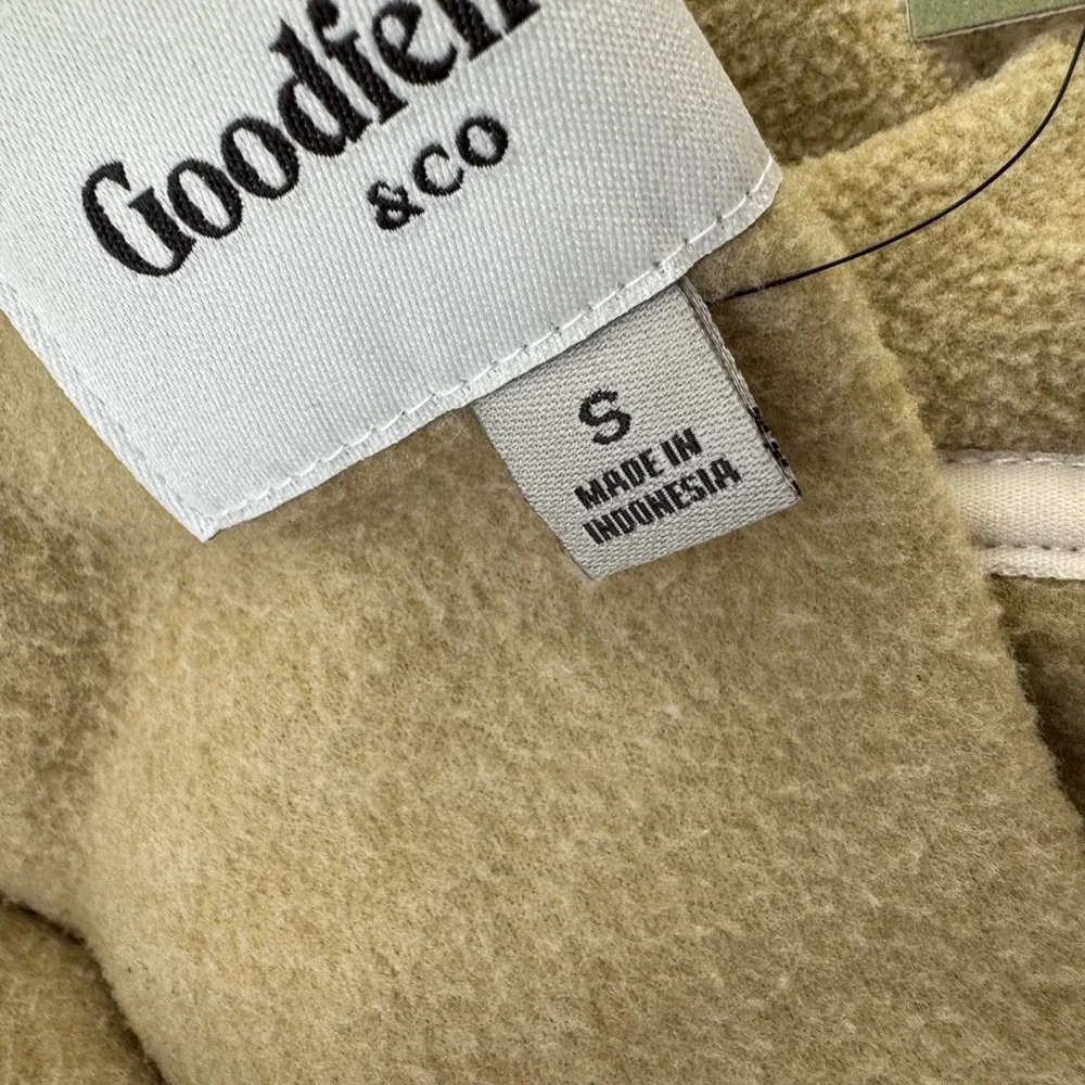 Goodfellow And Co Mens Half Zip Pullover Tan Small‎ NWT